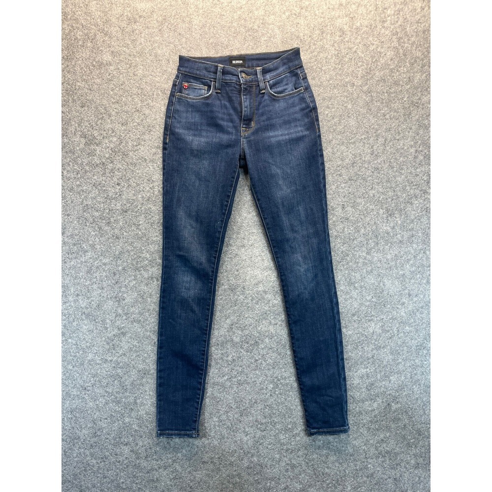 Hudson‎ Jeans Womens Size 24 Blair Super Skinny Dark Blue Stretch Mid Rise
